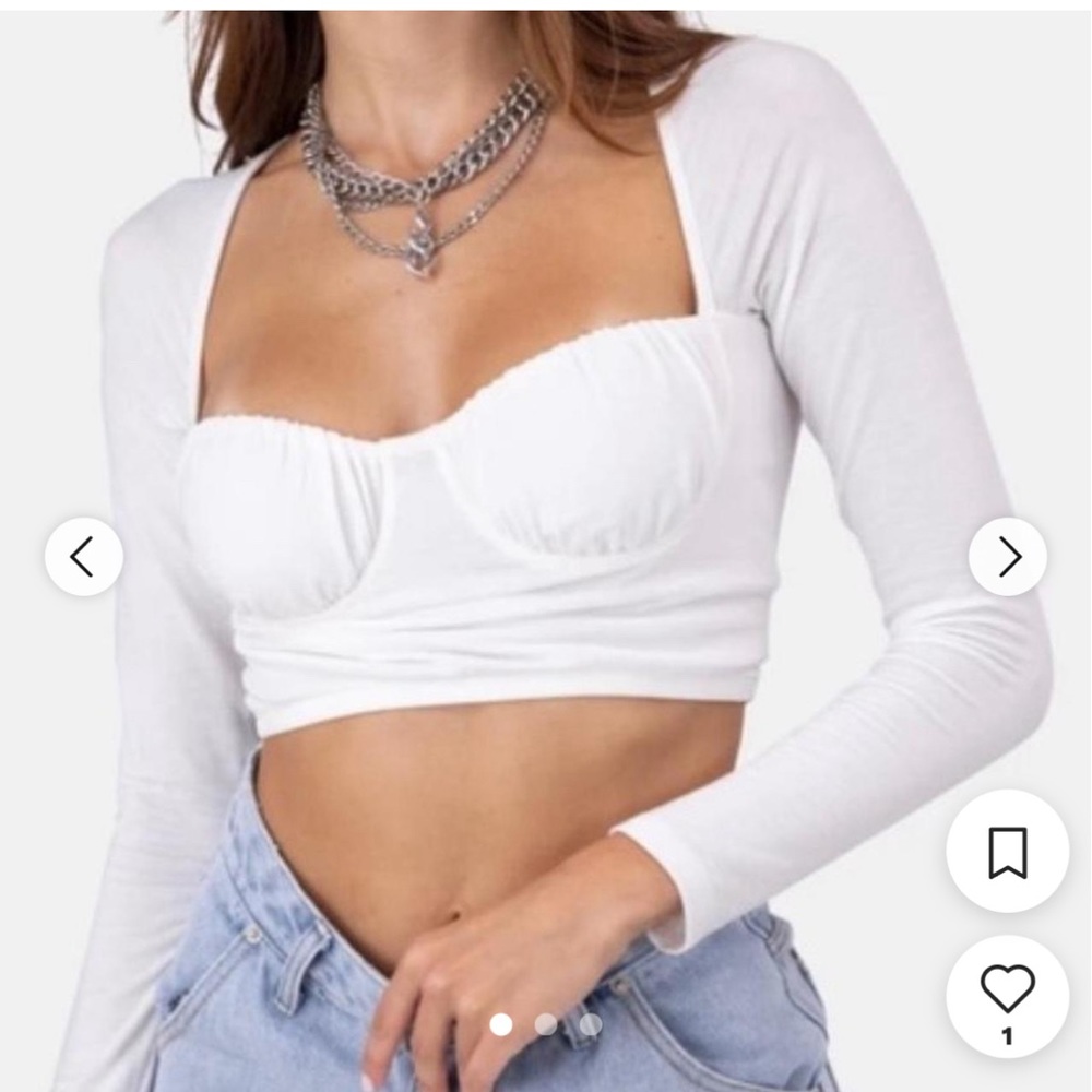 Long Sleeve Underwire Crop Top